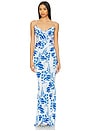 view 2 of 4 Beth Gown in Sapphire Floral