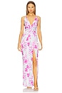 view 1 of 3 Pixie Gown in Electric Pink Floral