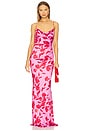 view 1 of 3 Beth Gown in Spicy Pink Floral