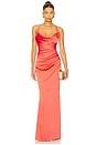 view 1 of 3 Ryder Gown in Fiery Coral