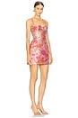 view 2 of 3 Claudette Dress in Crimson Bloom