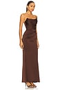 view 2 of 3 Taylor Gown in Chocolate Brown