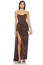 view 1 of 3 Bita Gown in Chocolate