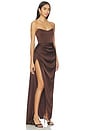 view 2 of 3 Bita Gown in Chocolate