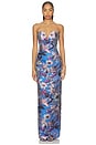 view 1 of 3 Ursula Gown in Denim Floral