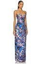 view 2 of 3 Ursula Gown in Denim Floral