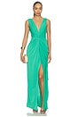 view 1 of 3 VESTIDO LARGO LEO in Kelly Green