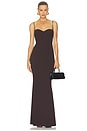 view 1 of 3 Yasmin Gown in Chocolate Brown