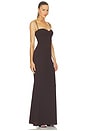 view 2 of 3 Yasmin Gown in Chocolate Brown
