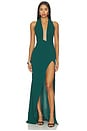 view 1 of 3 Legs For Days Gown in Rainforest Green