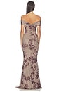 view 4 of 3 Nina Gown in Wine Botanical