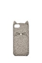 view 1 of 3 COQUE POUR TÉLÉPHONE PORTABLE GLITTER CAT in Silver Glitter