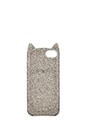 view 3 of 3 COQUE POUR TÉLÉPHONE PORTABLE GLITTER CAT in Silver Glitter