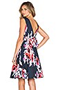 view 1 of 5 VESTIDO FLORES ENTALLADO CON VUELO in Ink Multi