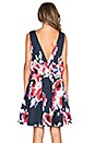 view 4 of 5 VESTIDO FLORES ENTALLADO CON VUELO in Ink Multi