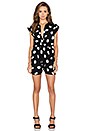 view 1 of 3 Daisy Dot Crepe Romper in Black