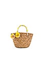 view 1 of 4 Mini St. Tropez Tote in Yellow & White