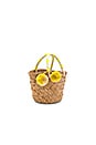 view 3 of 4 Mini St. Tropez Tote in Yellow & White