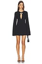 view 1 of 3 ROBE LONG SLEEVE KEYHOLE MINI in Black