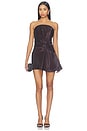view 1 of 3 Kate Draped Mini Dress in Burgundy & Navy