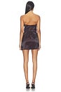 view 4 of 3 Kate Draped Mini Dress in Burgundy & Navy