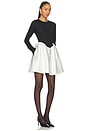 view 1 of 3 Clarissa Colorblock Mini Dress in Black & White