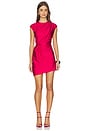 view 1 of 3 Detached Cape Mini Dress in Raspberry