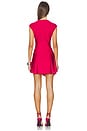 view 3 of 3 Detached Cape Mini Dress in Raspberry