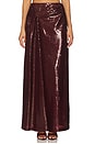 view 1 of 6 Sequin Maxi Skirt in Burgundy