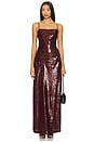 view 5 of 6 Sequin Maxi Skirt in Burgundy