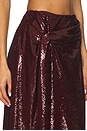 view 6 of 6 Sequin Maxi Skirt in Burgundy