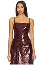 view 1 of 5 Sequin Column Tank Top in Burgundy