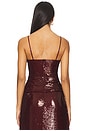 view 3 of 5 Sequin Column Tank Top in Burgundy