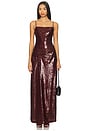 view 4 of 5 Sequin Column Tank Top in Burgundy