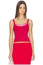 view 1 of 4 Kb Layered Tank Top in Raspberry & Pink