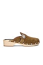 view 1 of 5 Allegra Suede Clog in Kaki