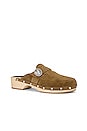 view 2 of 5 Allegra Suede Clog in Kaki