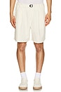 view 3 of 4 Two Tuck Wide Shorts in Cream