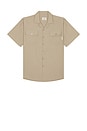 view 1 of 5 Open Collar Shirt in Khaki Beige