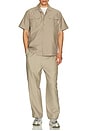 view 5 of 5 Open Collar Shirt in Khaki Beige