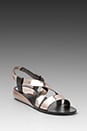 view 1 of 5 Ginette Sandal en Pewter/Black in Pewter & Black