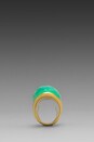 view 2 of 5 Polished Gold and Jade Ring in Light Mint