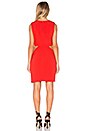 view 3 of 3 Deep Plunge Cut Out Dress in Paprika