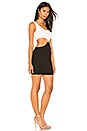 view 2 of 3 Cut Out Mini Dress in Bright White & Black