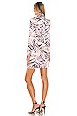 view 3 of 3 Shirred Neck Keyhole Dress in Zebra