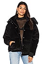 view 1 of 4 Velour Puffer Jacket in Black
