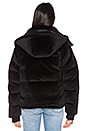 view 3 of 4 Velour Puffer Jacket in Black