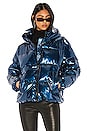 view 2 of 5 Metallic Puffer Jacket in Blue