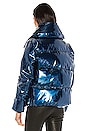 view 4 of 5 Metallic Puffer Jacket in Blue