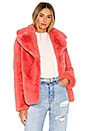view 1 of 5 Faux Fur Coat in Coral